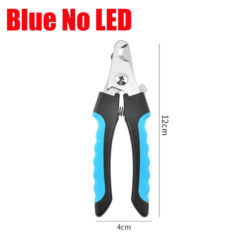 Pet Nail Clipper with LED Light – Stainless Steel Cat & Dog Nail Trimmer