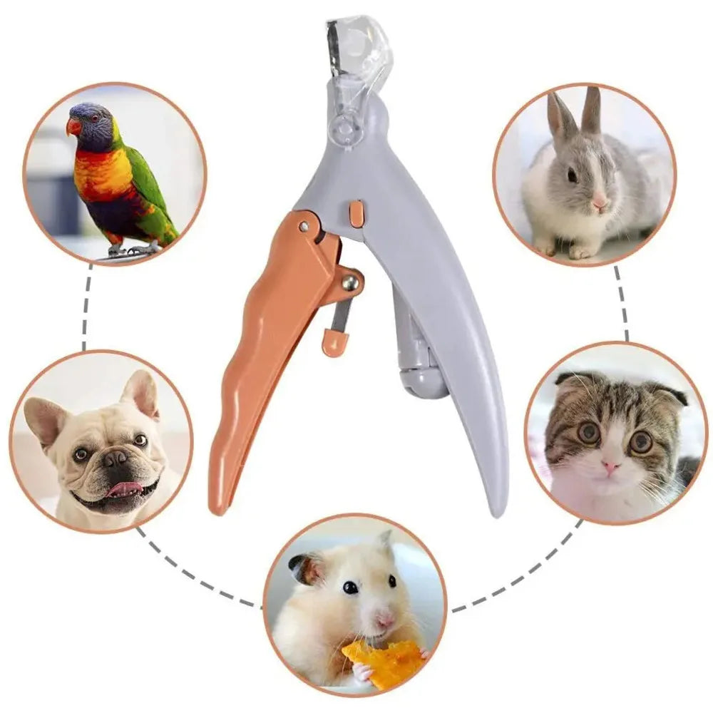 Pet Nail Clipper with LED Light – Stainless Steel Cat & Dog Nail Trimmer