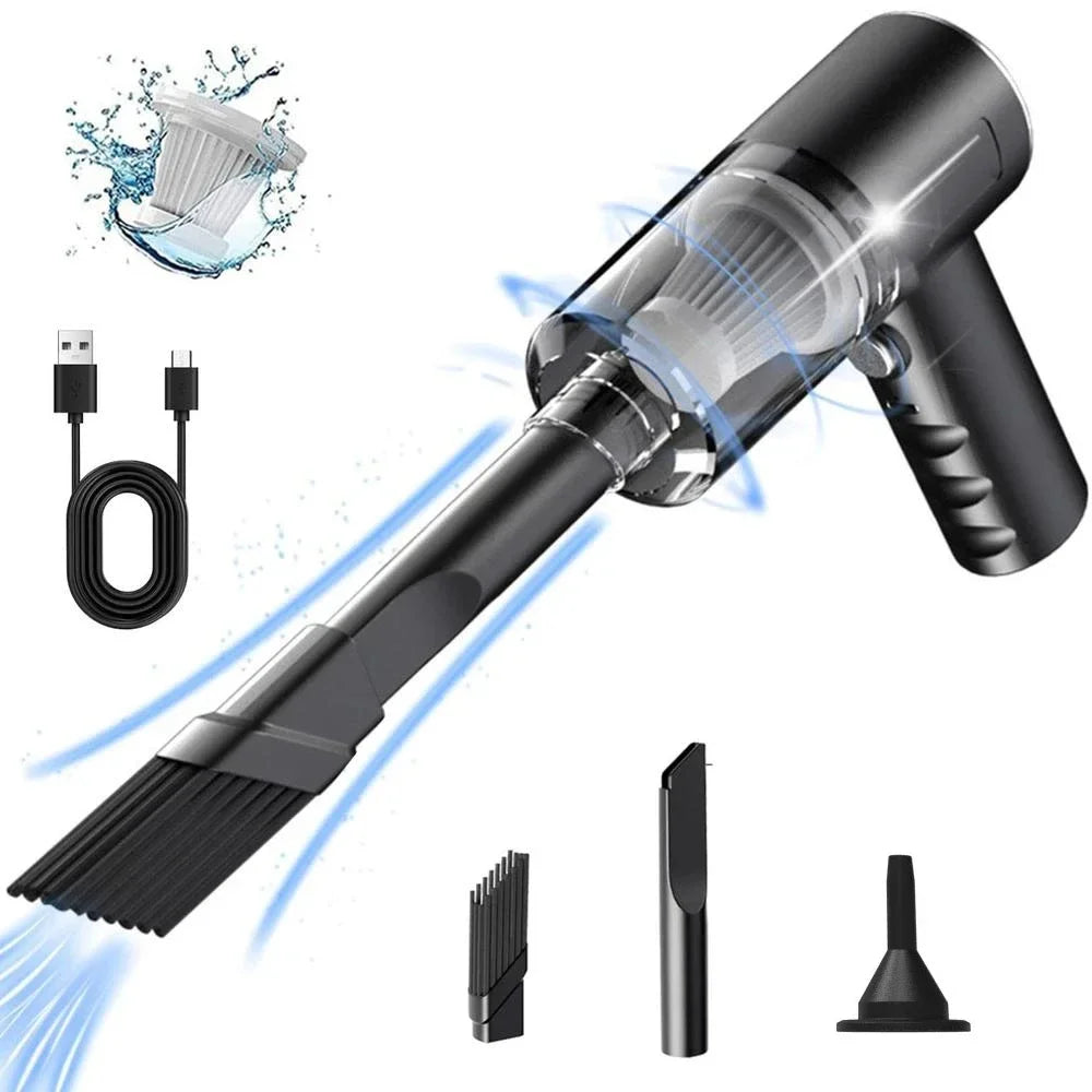 9000Pa Wireless Car Vacuum Cleaner — 120W, 1200mAh, 25 Min, Wet & Dry