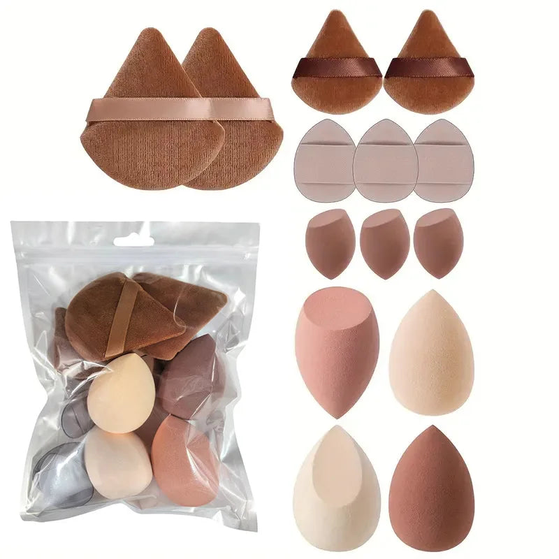 33pcs beauty set makeup kit  large and small beauty sponges for flawless makeup application and removal of makeup full set