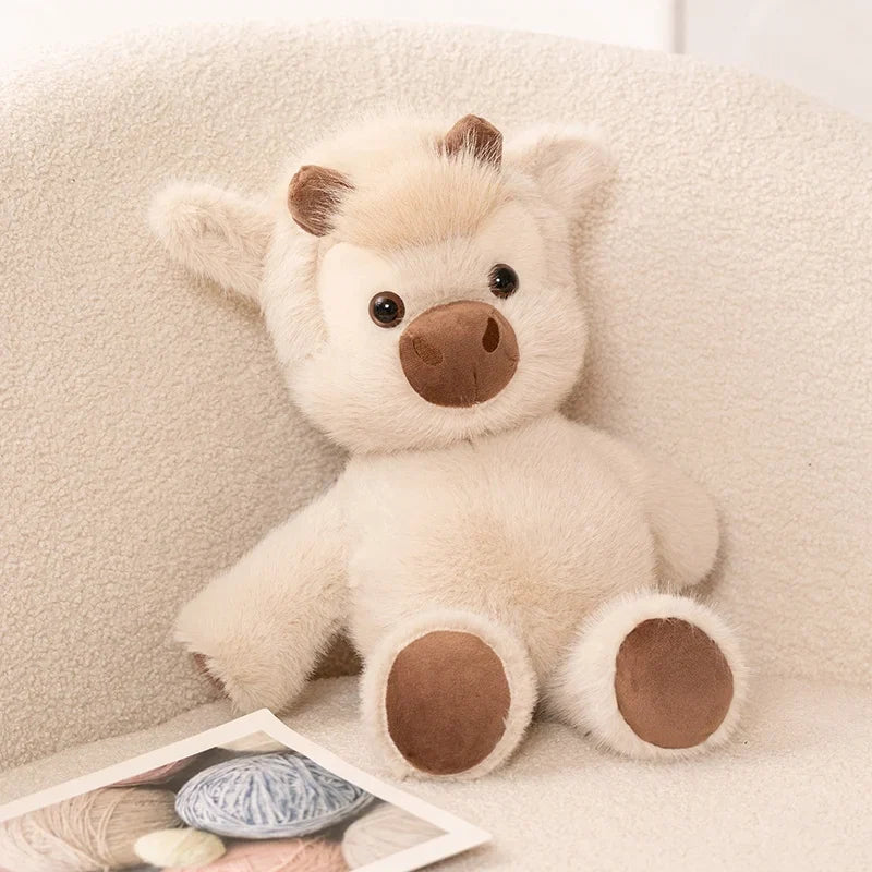 Highland Cow Plush Toy - 40cm Soft Stuffed Cow for Kids